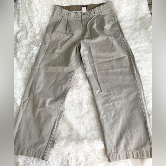 Tommy Hillfiger Vintage Pleated Chinos Casual Cotton Pants Beige Size 38X30 - Picture 4 of 13